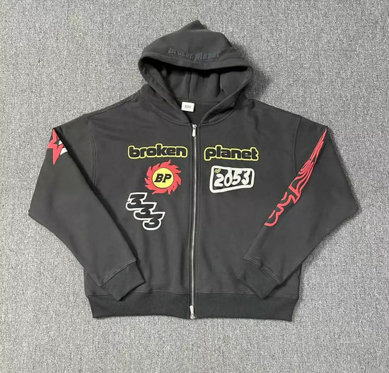 Broken Planet Zip Up Hoodie